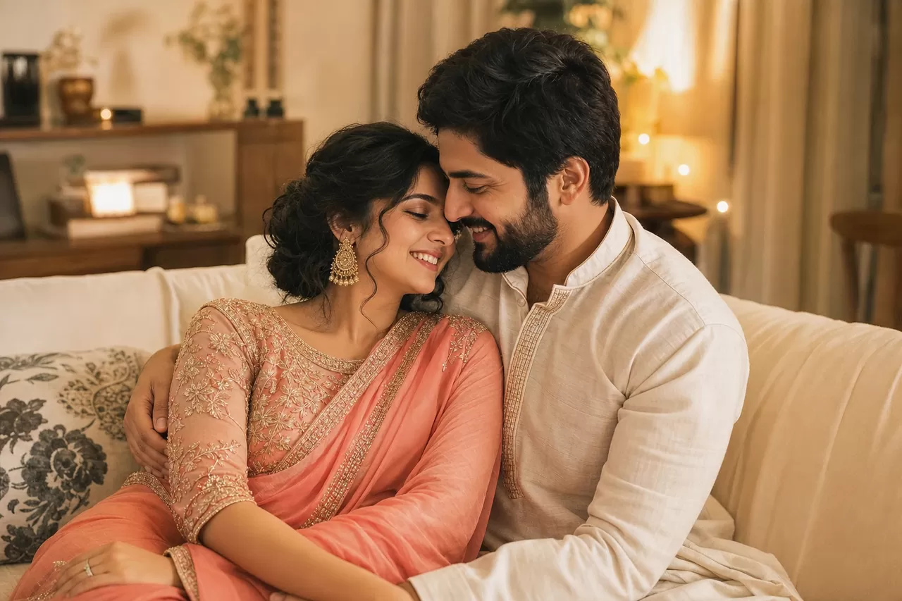 A long-married couple at ease together, their bond renewed